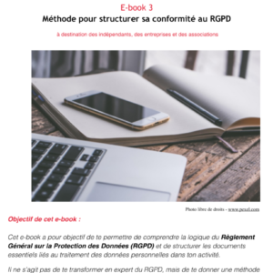 E-book 3 - Méthode pour structurer sa conformité au RGPD